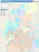 Crow Wing County, MN Digital Map Color Cast Style
